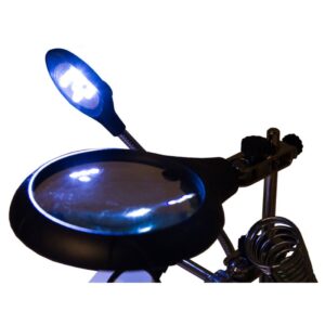 Лупа за запояване с вградена LED светлина и регулиране на височината Zeno DD11, увеличение x 2.5 - Image 3