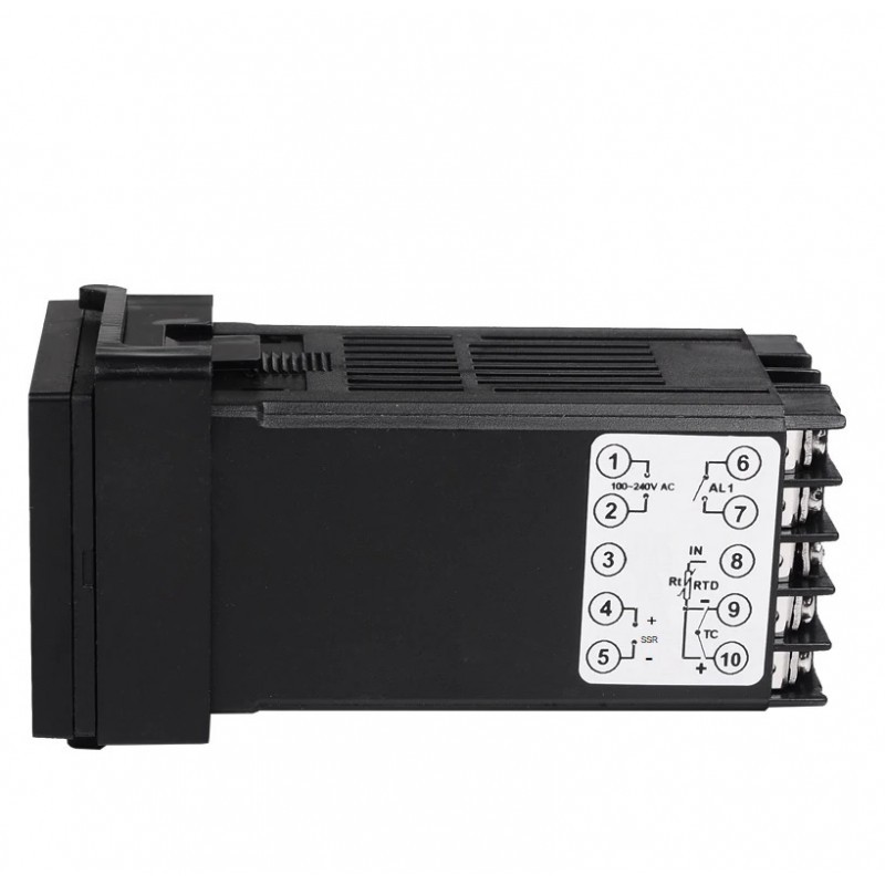 ПРОМО ПАКЕТ Термоконтролер REX C100, 220V AC, 220V AC, Изход реле NO + NC, -199 до 1372°C , датчик K, J, Pt100 терморегулатор - Image 4