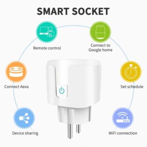 Wi Fi smart Контакт с EU щепсел, Товаропоносимост 20A - Image 4